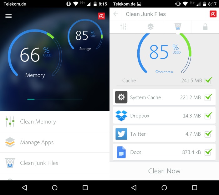 avira android optimizer