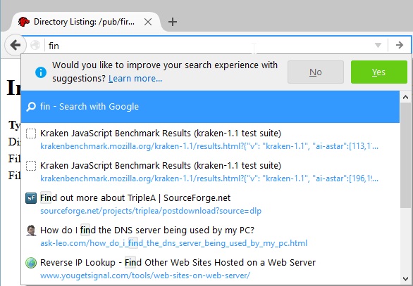 awesome bar opt-in
