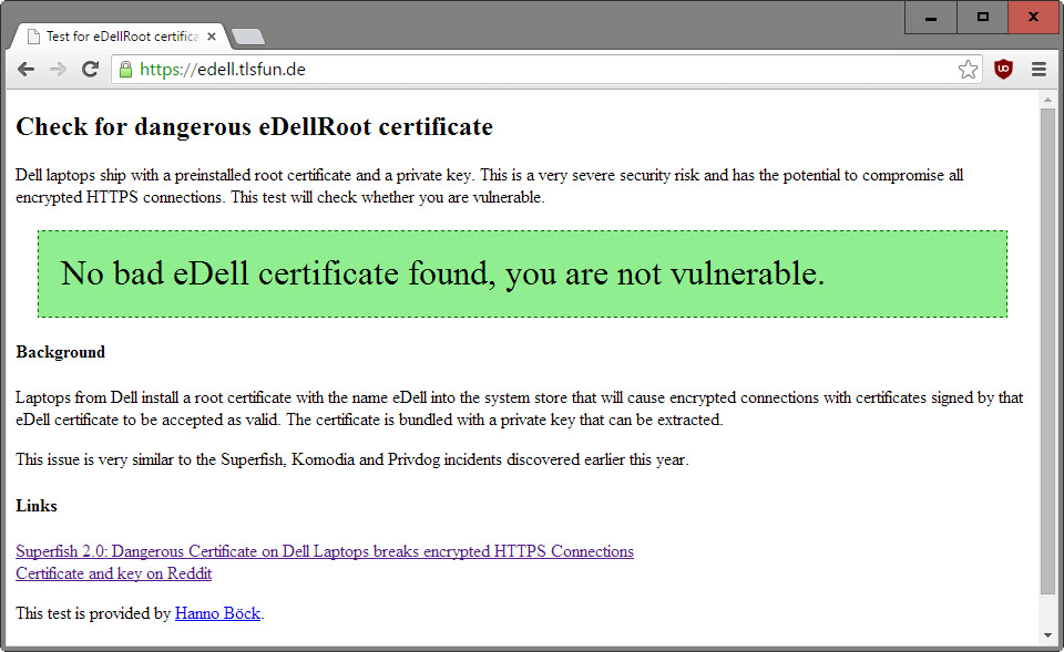 bad edell test