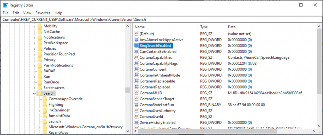 bing search enabled