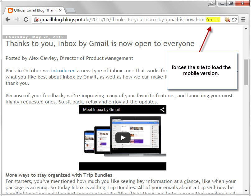 blogspot mobile version