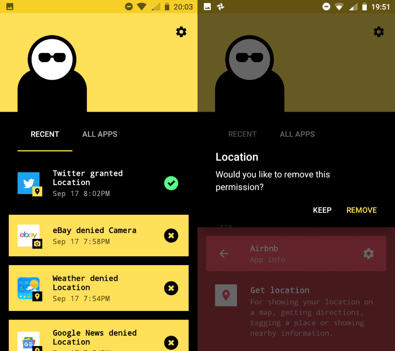 bouncer android permissions