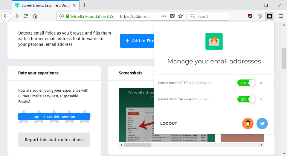 burner email addresses