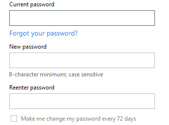 change password