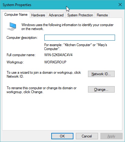 change settings
