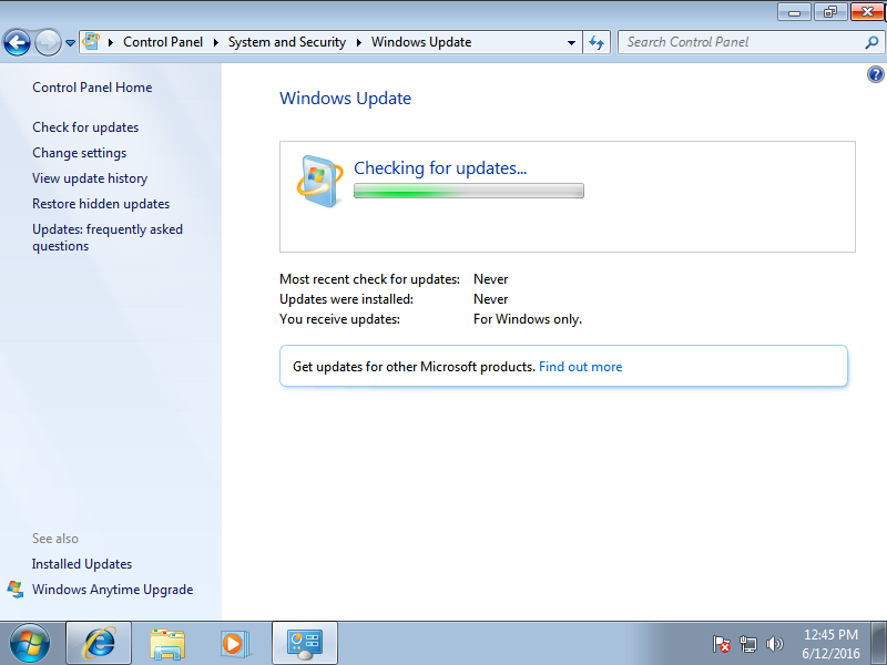 checking for updates