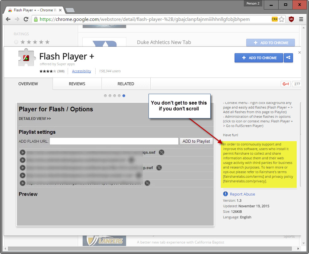chrome description extensions