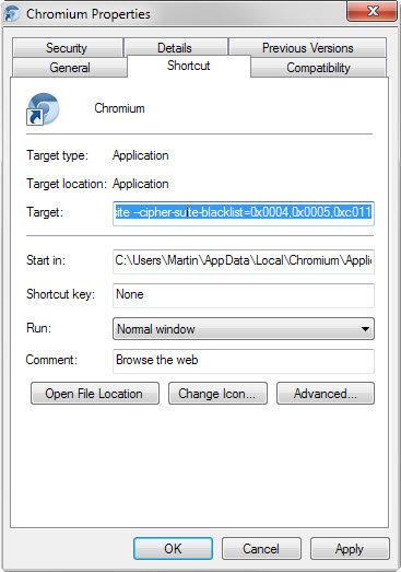 chrome disable rc4