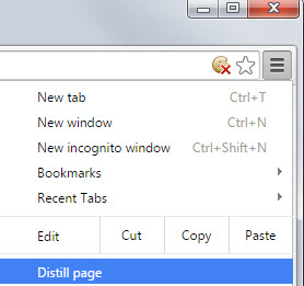 chrome distill page