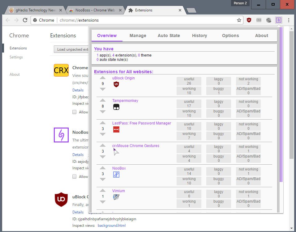 chrome extensions