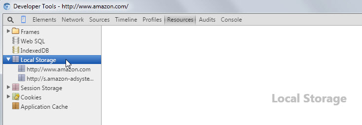 chrome local storage