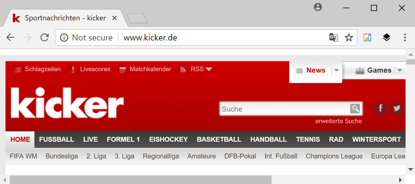 chrome new not secure http