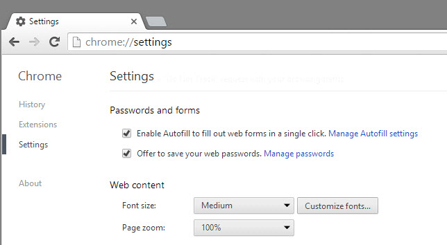chrome offer to save passwords