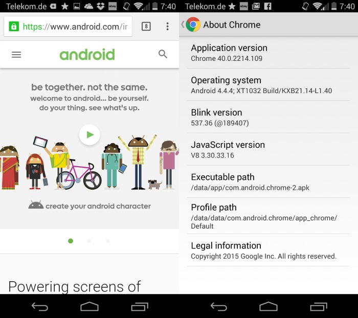 chrome on android