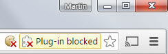 chrome plug-in blocked