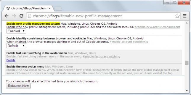 chrome profile management