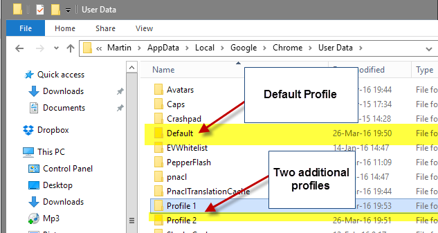 chrome profiles