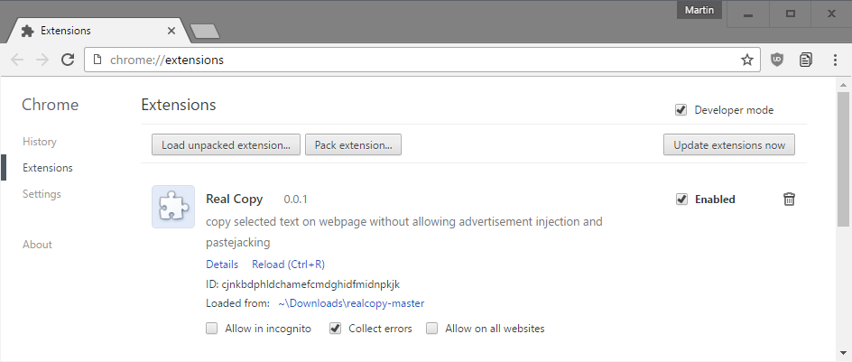 chrome real copy