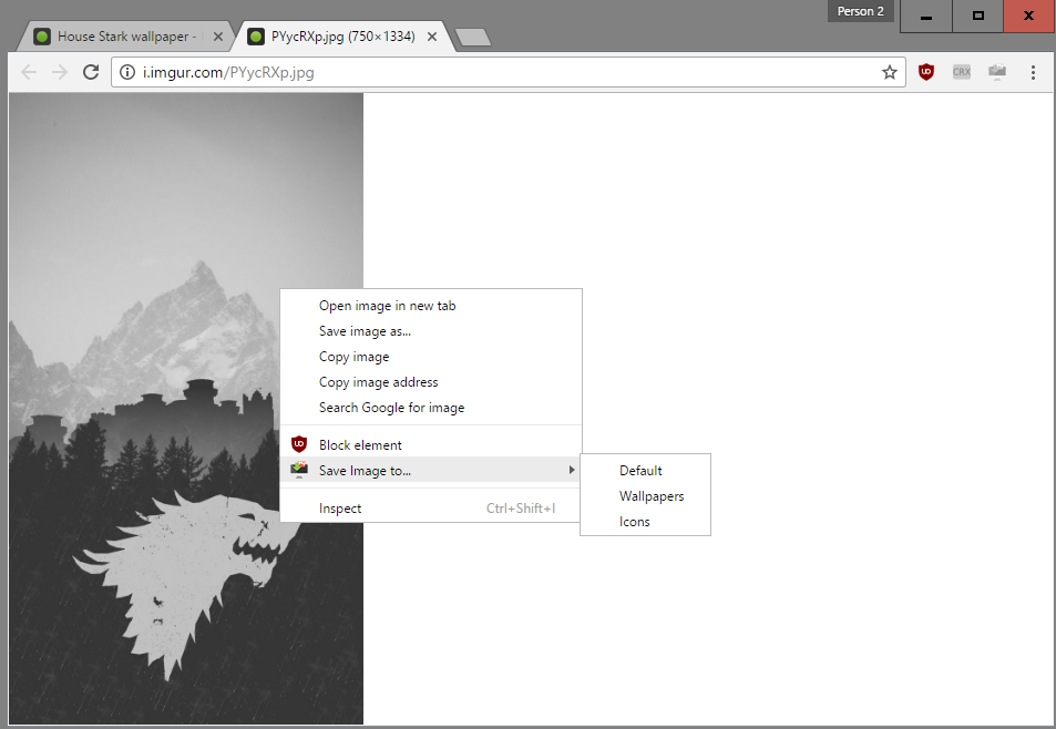chrome save image to