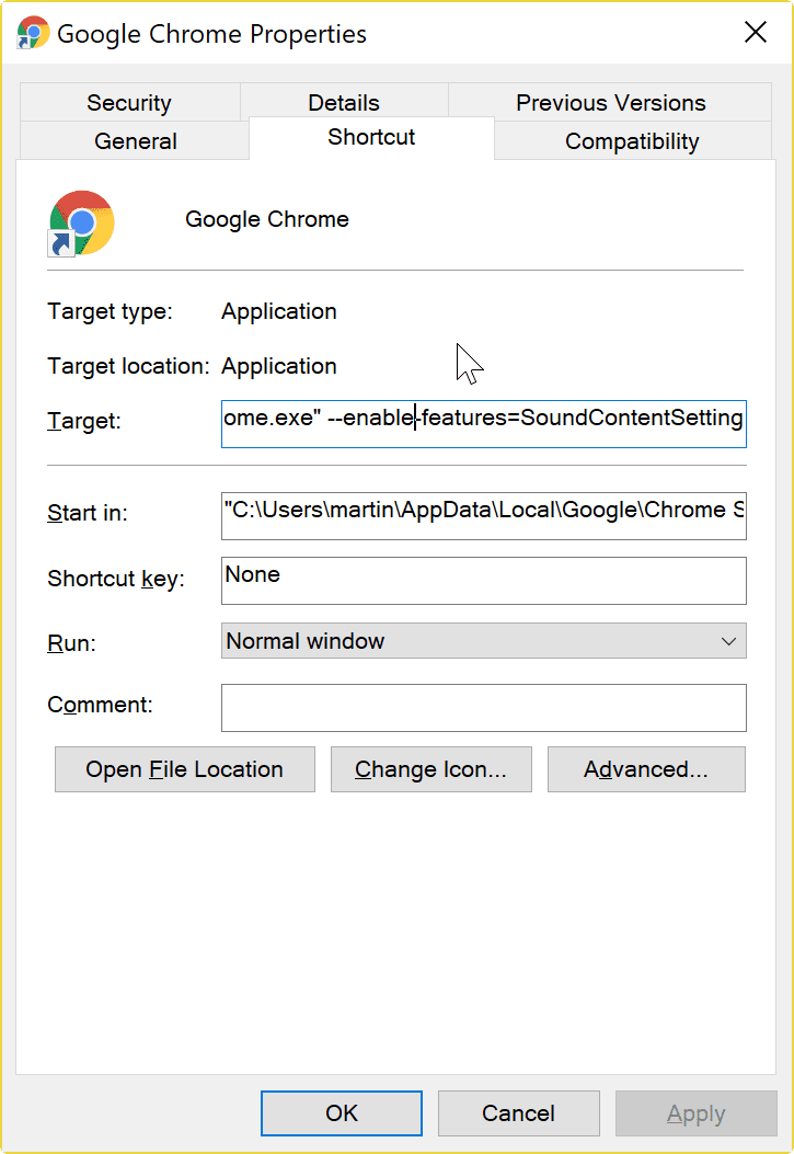 chrome silence websites