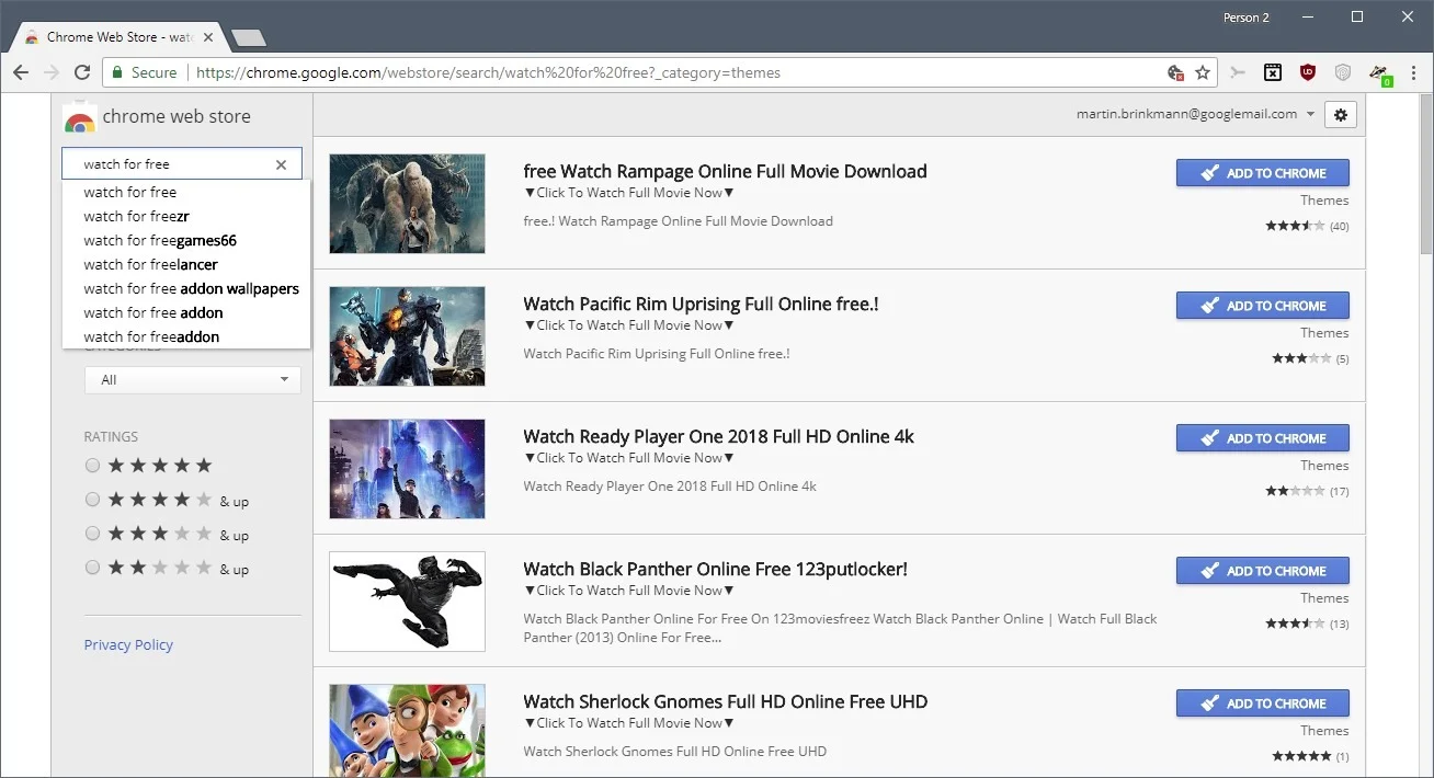 chrome themes watch 4 free