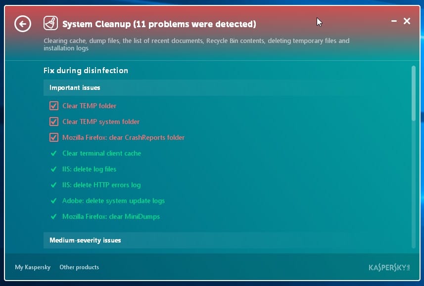 cleanup details