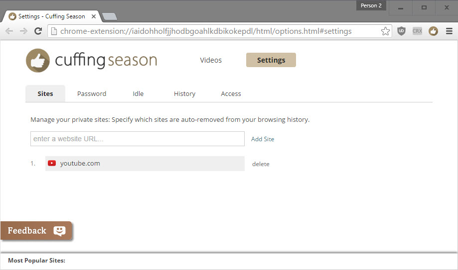 clear chrome history