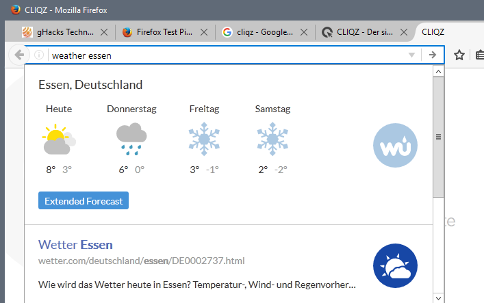 cliqz test pilot firefox