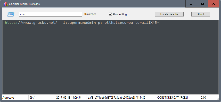 cobbler password manager