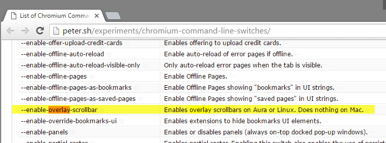 command line switches