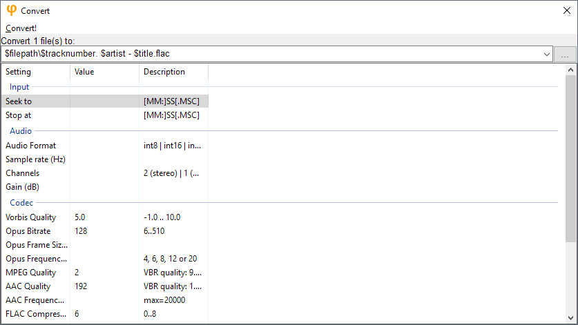 convert audio