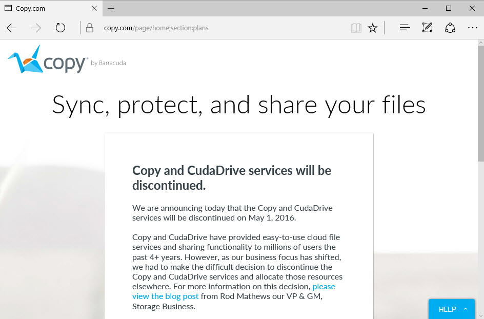 copy discontinued