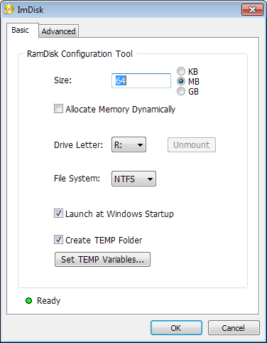 create dynamic ramdisk