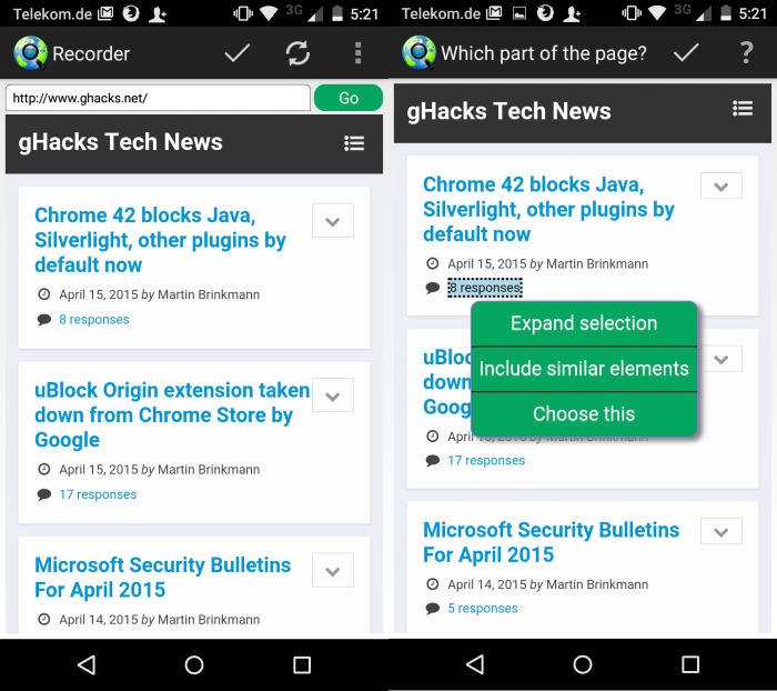 create web alerts android