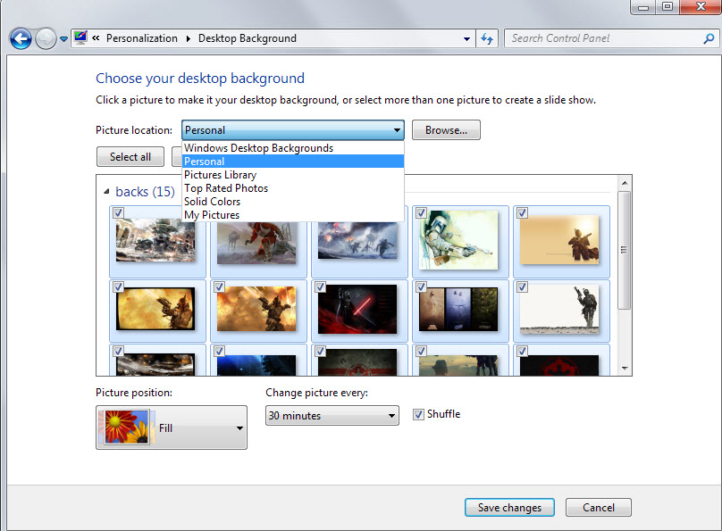 custom desktop background folders
