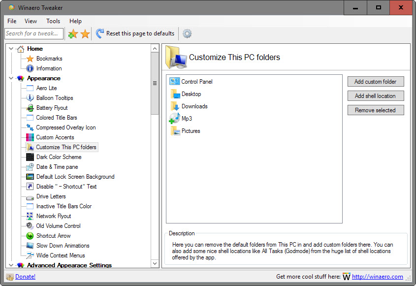 customize this pc folder
