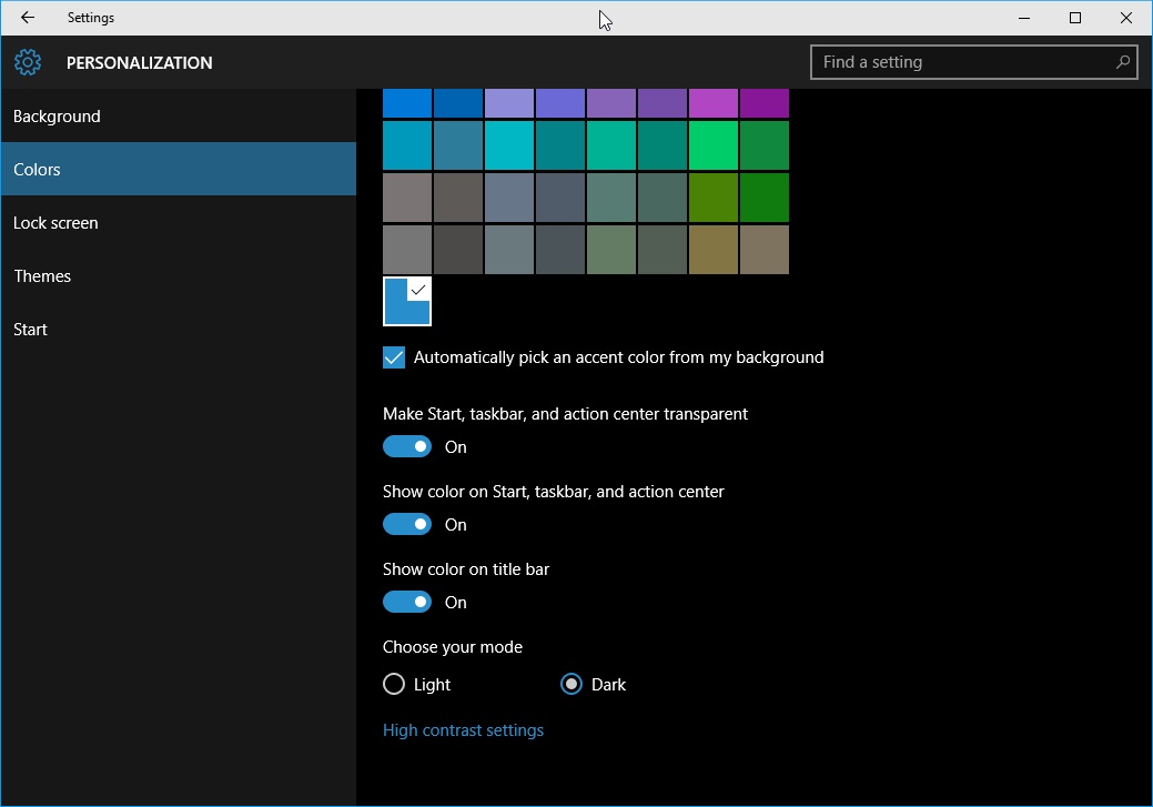 dark mode