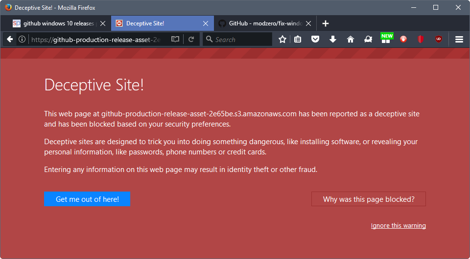 deceptive site github