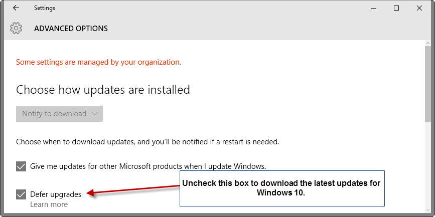 defer upgrades
