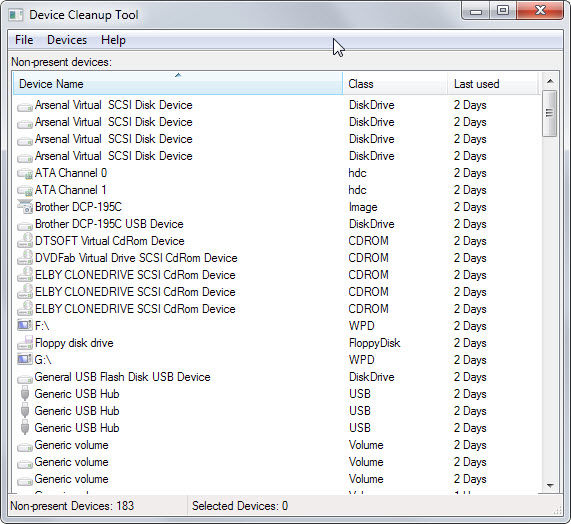 device cleanup tool