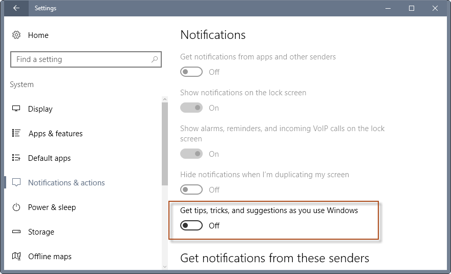 disable popups