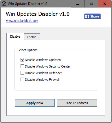 disable windows updates