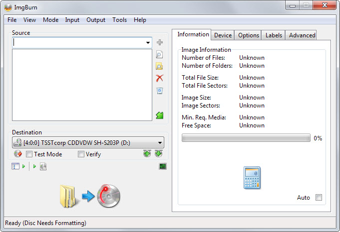 disc needs formatting