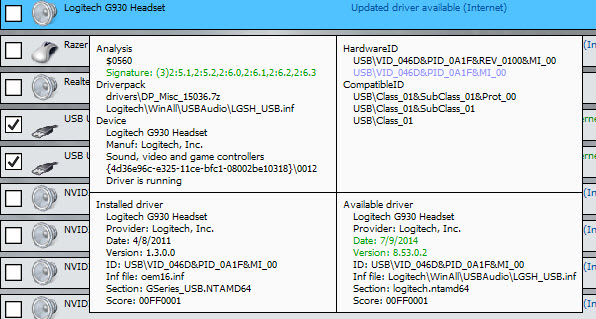 driver information