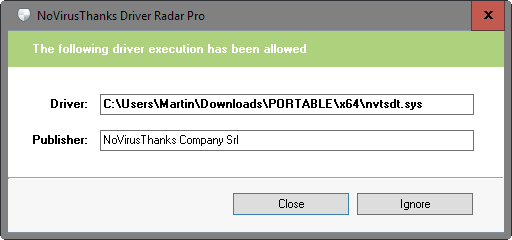 driver radar pro notification
