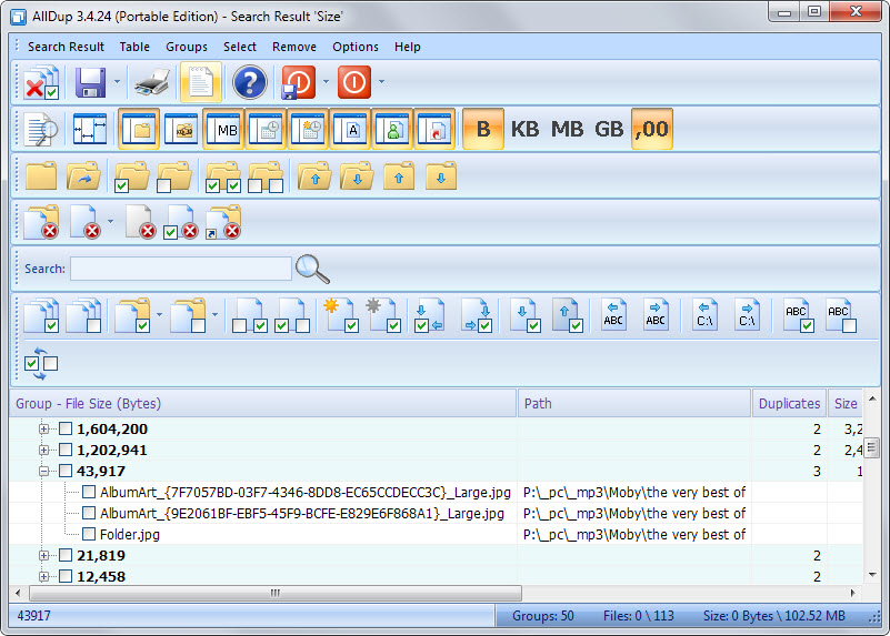 duplicate files