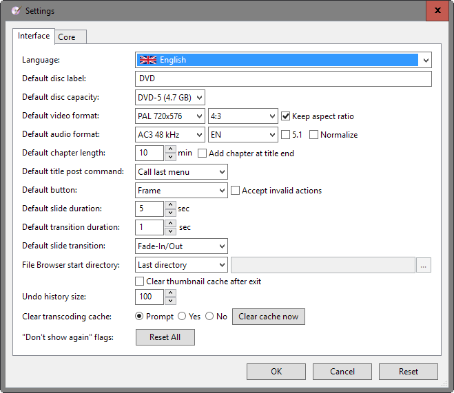 dvdstyler 3.0 settings