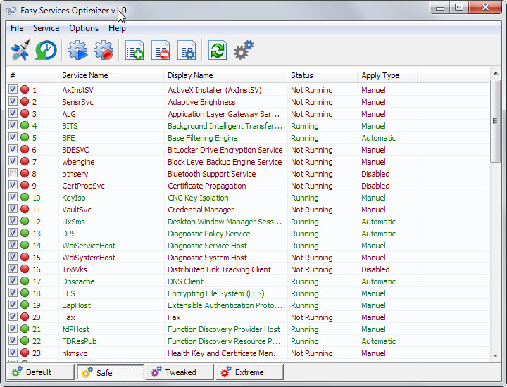 easy service optimizer