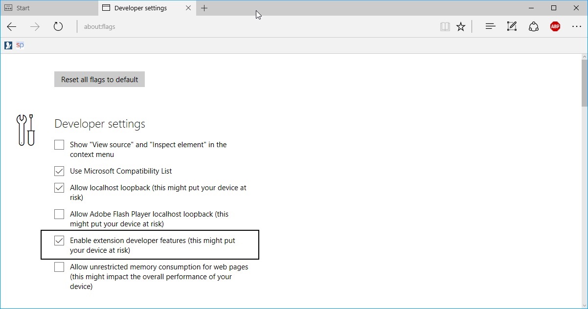 edge extension developer features