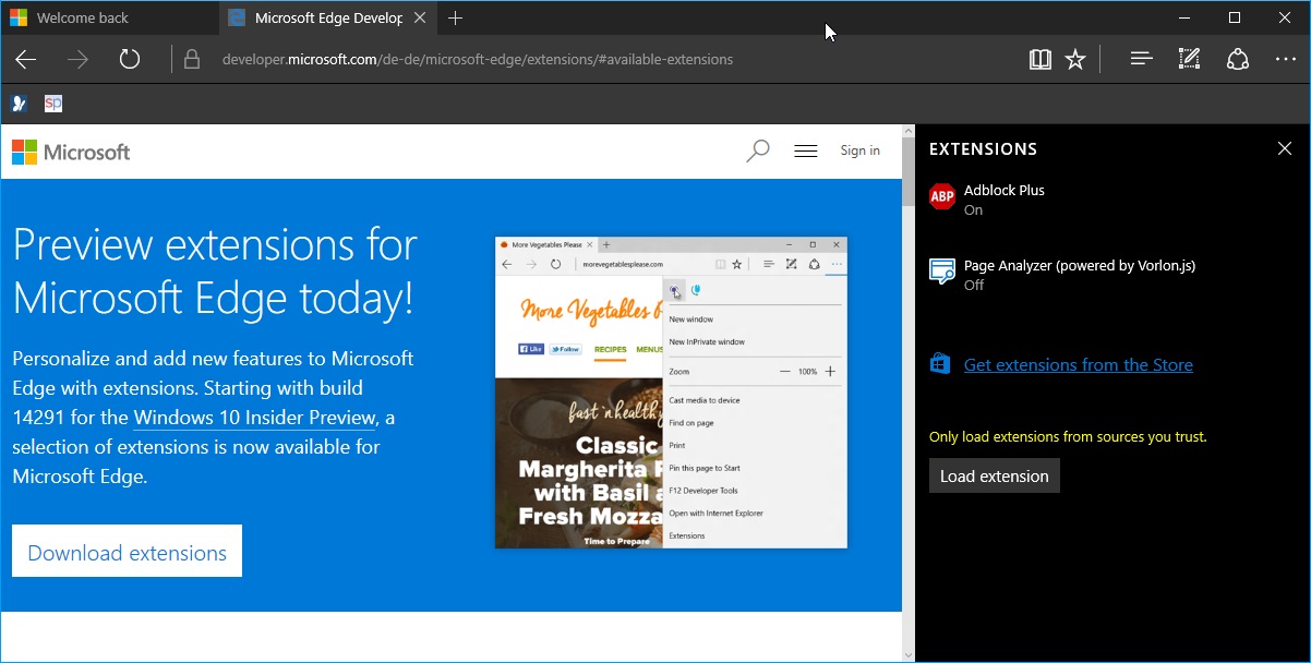 edge extensions list